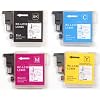 Brother LC39, LC985, C/Y/M/BK - Multipack Set of 4 Brother Compatible Ink Cartridges for Brother DCPJ125, DCPJ315W, DCPJ515W, MFCJ265W, MFCJ410, MFCJ415W, MFCJ220 Printer Inks (Contains: LC985BK, LC985C, LC985Y, LC985M) Double Capacity In Stock