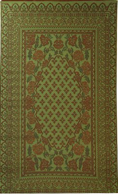 Mad Mats - Oriental Floral Dark Green - 5x8
