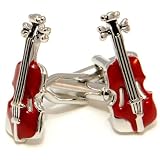 Red Violin Cufflinks w/ Box