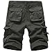 Olrain Men's Retro Classic Twill Multi Pocket Cargo Shorts