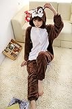 Skycastle(tm) High Quality Hua Ling Mouse Cartoon Animal Shaped Winter Unisex One-piece Pajamas Hoodie Sleepwear Cosplay Costume (XL)
