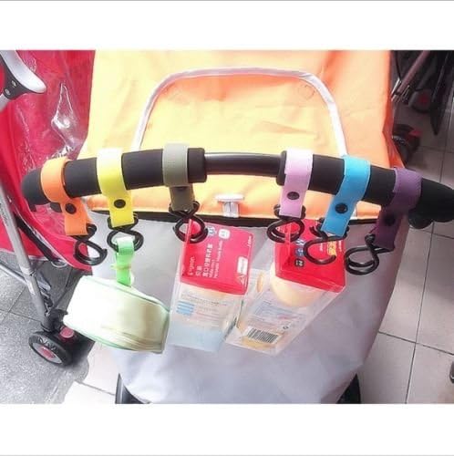 3pcs Xmulticolor Plastique Poussette Landau Poussette Hanger 2 Crochets