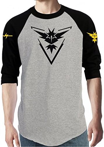 men's Long Sleeved Top Team Valor Team Instinct Team Mystic new style YELLOW-M