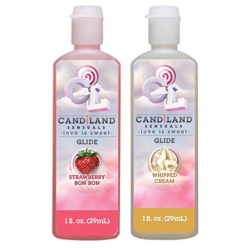 Doc Johnson Candiland Sensuals Glide, Strawberry Bon Bon and Whipped Cream