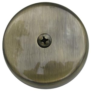 LASCO-Simpatico 31595A Bath Tub Overflow Plate with Screws of 1-Hole, Antique Brass - Drain ...
