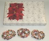 Scott's Cakes 1/2 lb. Milk Chocolate Covered Pretzel with Rainbow Jimmies in a Poinsettia Box