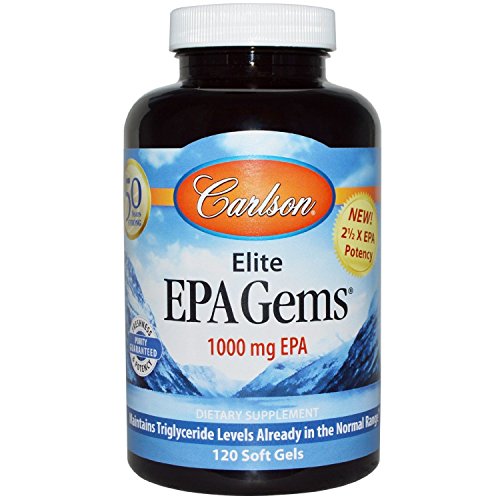 Carlson Labs, Elite EPA Gems, 1000 mg, 120 Soft Gels