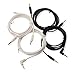 Cable Matters 4-Pack 3.5mm Stereo Audio Cable in Black and White