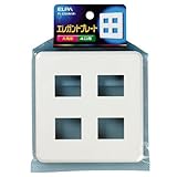 ELPA エレガントプレート4口(2+2) PL-E22HN(W) 【まとめ買い5セット】