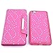 iPhone 6 Case, iPhone 6S Wallet, HESPLUS Bling Sparkle PU Leather Flip Folio [Detachable] Wallet Cover Magnetic with Credit Card Slot Holder for iPhone 6 / iPhone 6S 4.7 Inch - Pink