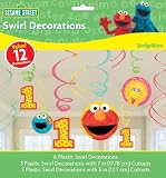 Sesame Street 1st - Swirl Decorations (12 count)