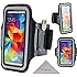 S5 Armband Case, Wisdompro&reg; Reflective Armband with Key Holder for Samsung Galaxy S5 and fits S4, S3, S5 Mini, S4 Mini, S3 Mini (Black)