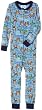 Gerber Monkey Cotton PJs Unionsuit, Mid Blue, 12 Months