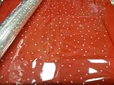 10 Metres Cellophane/Cello Wrap Random Dot White