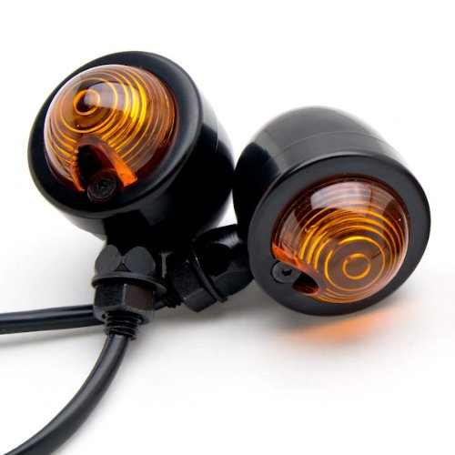 E-bro® 2pcs black bullet motorcycle turn signals bulb …