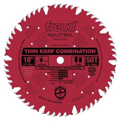 Freud LU83R015 15-Inch 80 Tooth ATB Thin Kerf Combination Saw Blade with 1-Inch Arbor and PermaShield Coating
