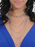 Unique Multi Loop Rhinestone Necklace