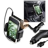 New Black 7-in 1 FM Transmitter Car Kit with Holder, Audio Cable + Retracta ....