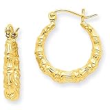 10k Polished Hollow Classic Earrings