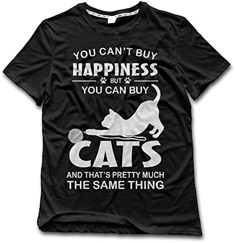 PADDI Cute You Can't Buy Happiness But You Can Buy Cats Men's Tee Shirt