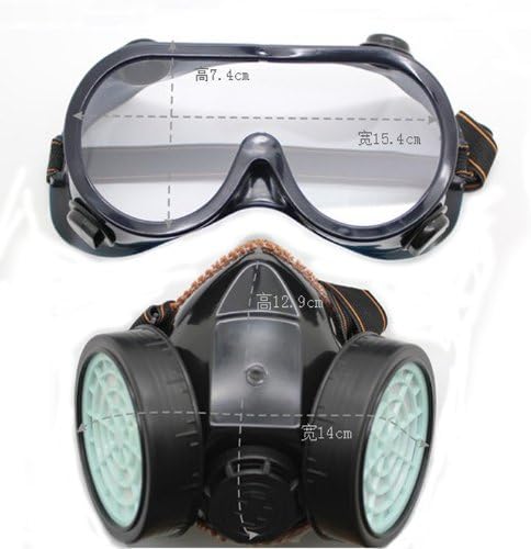 Tooledge Industrial Gas Chemical Anti-dust Respirator Mask Goggles Set