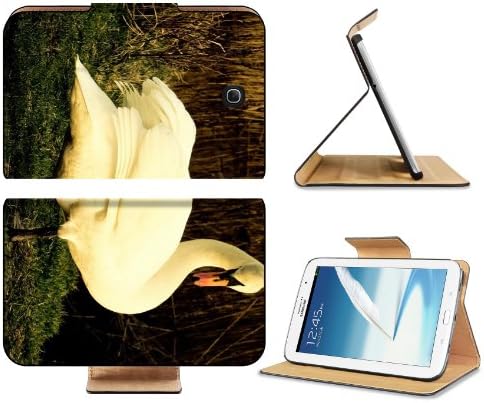Nature Birds Grass Swans Lakes Samsung Galaxy Note 8 GT-N5100 GT-N5110 GT-N5120 Flip Case Stand Magnetic Cover Open Ports Customized Made to Order Support Ready Premium Deluxe Pu Leather 8 7/16 Inch (215mm) X 5 11/16 Inch (145mm) X 11/16 Inch (17mm) MSD Note 8 cover Professional Note8 Cases Note_8 Eight Accessories Graphic Background Covers Designed Model Folio Sleeve HD Template Designed Wallpaper Photo Jacket Wifi Protector Tablet