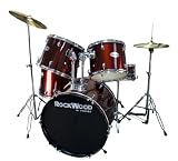 Rockwood by Hohner BLACK 5 Piece Drumset with Stands & Cymbals