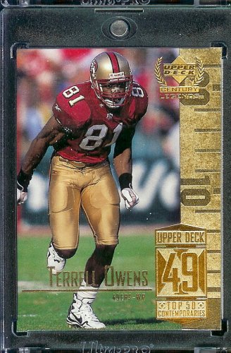 1999 Upper Deck Century Legends # 99 Terrell Owens San Francisco 49ers Football Card- Mint Condition - Shipped In Protective ScrewDown Case!