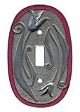 Tulip Single Pink Switch Plate