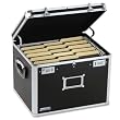 Vaultz Locking Chest, Letter and Legal Size, 17.5 x 14 x 12.5 Inches, Black (VZ01008)