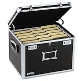 Vaultz Locking Chest, Letter and Legal Size, 17.5 x 14 x 12.5 Inches, Black (VZ01008)