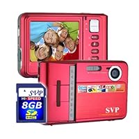 SVP NEW 9MP Red Digital Camera+ Video Recorder+8X Zoom~ UltraSlim (8GB Included)