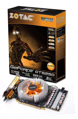 ZOTAC nVidia GeForce GTS 250 1 GB DDR3 DVI/VGA/HDMI PCI-Express Video Card ZT-20106-10P