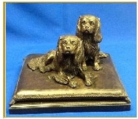 Cavalier King Charles Spaniel Cold-Cast Bronze Limited Edition Figurine "Pillow Talk" 10" long #61-038