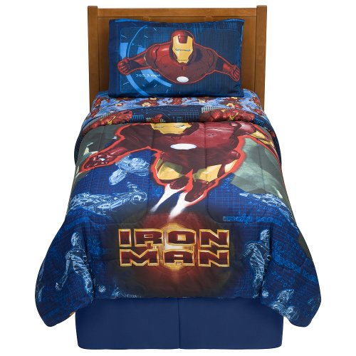 Iron Man Heavy Metal Comforter - Blue (Twin) Iron Man Heavy Metal Comforter - Blue (Twin)