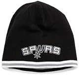 NBA Men's Reversible Knit Hat - Kc35Z, San Antonio Spurs, One Size , San Antonio Spurs , Silver/Black