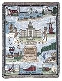 “State of Michigan” Tapestry Throw Blanket 50″ x 60″