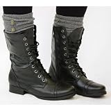 Womens Lace up Ankle Military Worker Boots Size 3-8