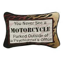 You Never See A Motorcycle.. Word Pillow