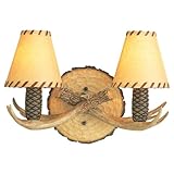 Monte Carlo GL2WSWI 2-Light Antler Wall Sconce, Weathered Iron