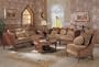 3pc Regency Park Brown Chenille Fabric Sofa Love Seat & Chair Set