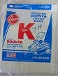 Genuine Hoover K bags 3 pack