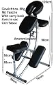 Aluminium Massagestuhl mit Tasche SCHWARZ- TSGPS Kingpower