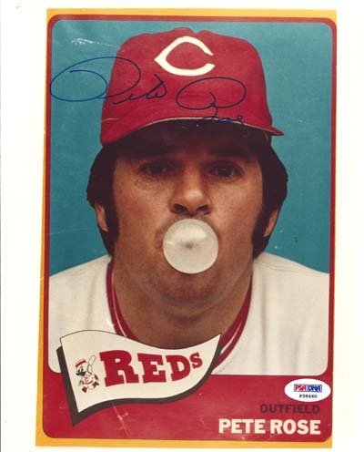 Pete Rose Autographed/Hand Signed 8x10 Photo Phillies PSA/DNA #P39460