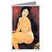 Amedeo Modigliani Fine Art Painting Titled Large Seated Nude 1917 Note Card Boxed Set