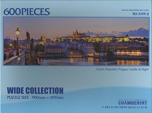Chamberart 600Piece Premium Panorama Jigsaw Puzzles "Czech Republic Prague Castle At Night" A-602