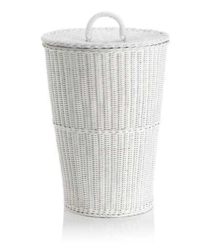 White Rattan Collection Laundry Basket