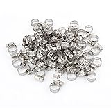 uxcell ホースクランプ　クリップ　　調整可能　100個入り