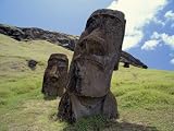 Ancient Carvings, Rano Raraku, Easter Island, Chile Photographic Poster Print by Horst Von Irmer, 16x12