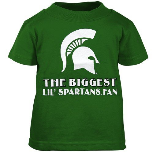 Michigan State Spartans Green Toddler Biggest Lil' Fan T-shirt